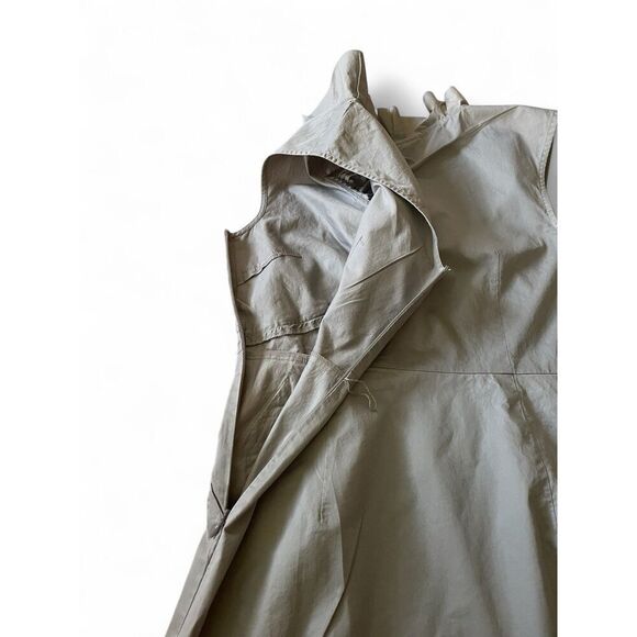 Ann Taylor Loft Women’s Size 0 Gray Dress Ruffled Sleeveless Belted Two Pockets - Picture 6 of 8